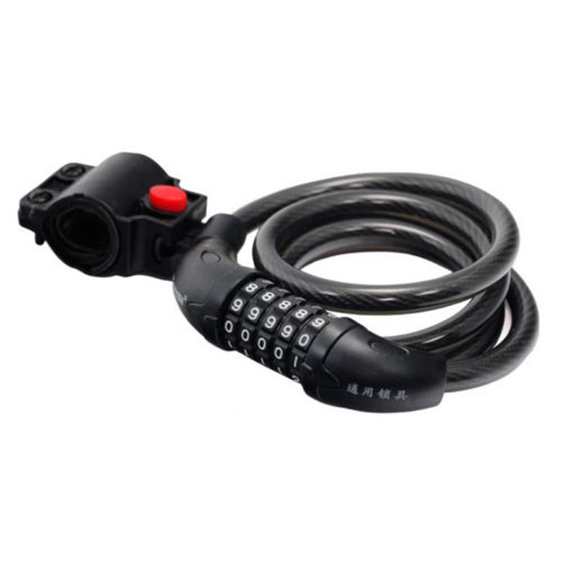 Mountain Bike Bicycle Lock Stainless Steel Password Fixed Po