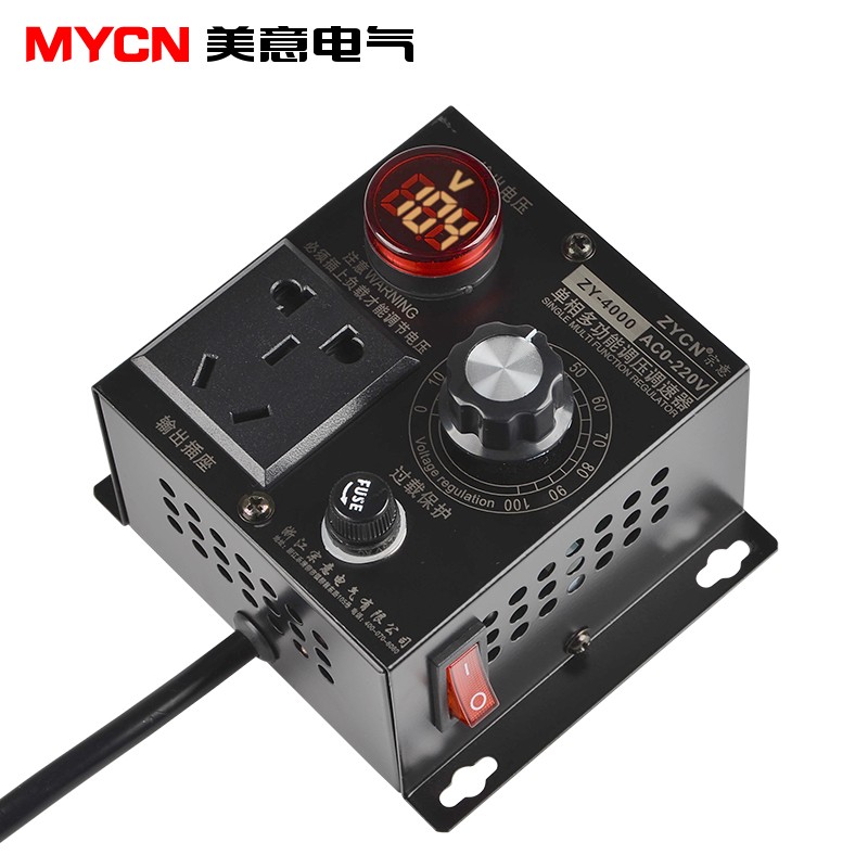 单相220V交流电机调速器 4KW风扇通风机调速开关 调温调光带电压