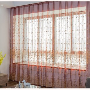 欧式绣花蕾丝窗帘双层客厅卧室隔热全遮光N落地窗帘定制结婚喜庆