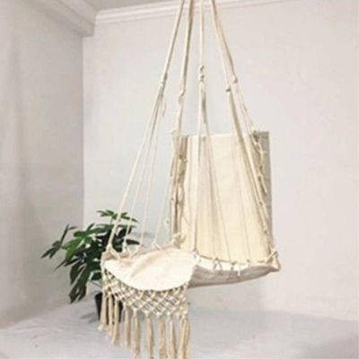 Nordic Style Hammkce Safoty Beige HangiJng Hammock Chair Swi