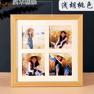 圣诞九宫格挂 7W四宫格相框宝宝情侣洗照w片相片框油画棒画框摆台