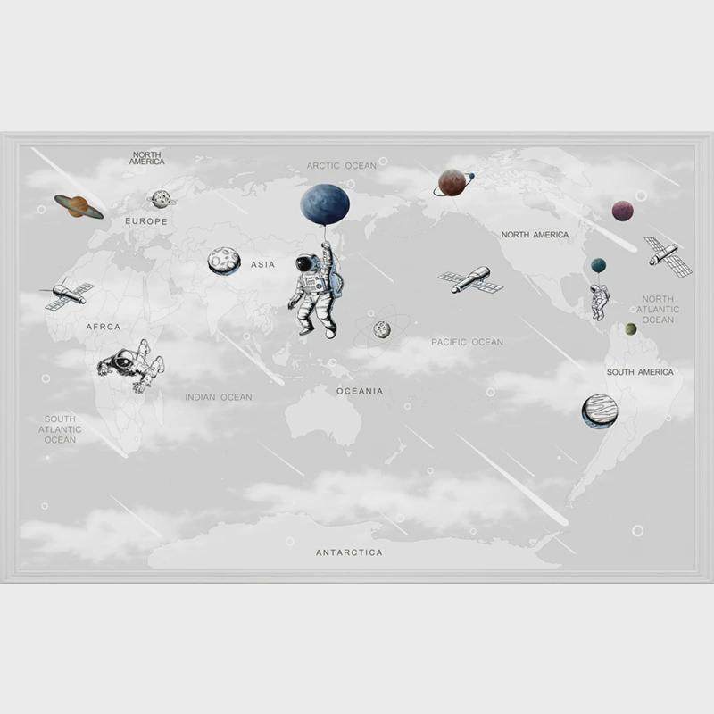墙纸儿童房男孩墙布壁纸卧室太空星空壁布背景墙定制壁画墙面装饰