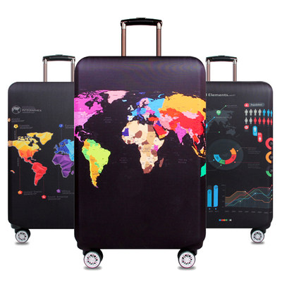 网红World Map Travel Luggage Suitcase Protective Cover Troll