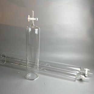 玻璃层析柱闪式无砂片砂芯耐高温四氟阀门柱子定做12345678900mm