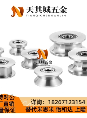 带槽深沟球轴承U形槽V形槽轴承BAJ01-d3-D12/BAJ02-d6-D16/d8/d14