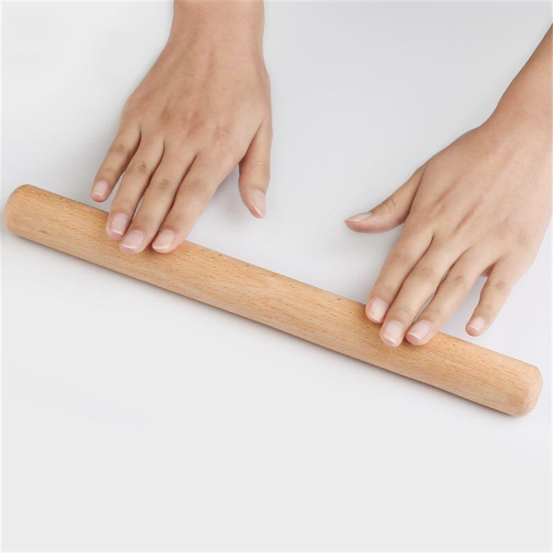 1pc New safety non-stick solid  wood  Rolling Pin Baking Fon