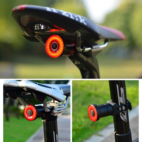 Bike Light Q5 Smart Sensor USB LED Rear Cycling Lights MTB T