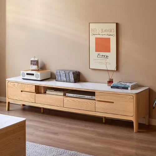 实木电视柜北欧风橡木电视柜组合矮柜现代简约小户型地柜客厅家具