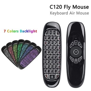 推荐 RGB C120 Backlit Air Mouse Backlight Wireless Fly Keyb