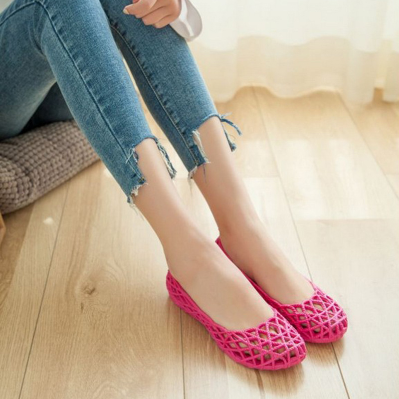 现货平底凉鞋女士包跟网状舒适柔c软沙滩鞋天然橡胶超柔软护士工