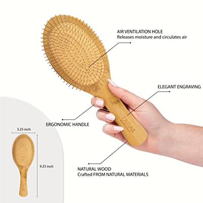 直销TADA Natuiral Beauty Hairbrush for women Bamboo with Met