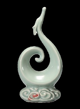 钧瓷龙摆件吉祥物创意手工招财桌面装饰办公开业长辈领导生肖礼物