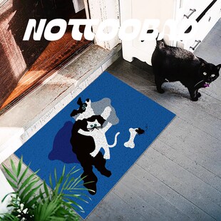 原创卡通小猫家用入户进门口蹭土加厚耐磨防滑丝圈脚地垫 还行