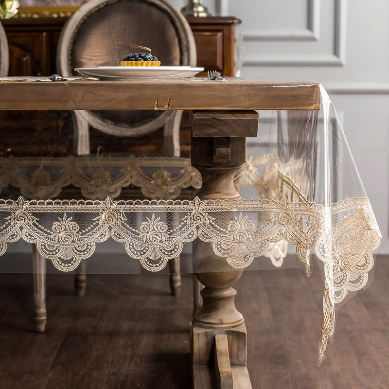 PVC茶几桌布防水防油桌垫免洗蕾丝台布透明软玻璃水晶板餐桌垫布,居家布艺,桌布,淘宝优惠券,粉丝福利购,淘宝优惠卷