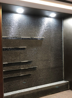 石材室外水幕墙流水屏风庭院假山喷泉瀑布鱼池造景观公司招财摆件