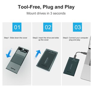 Wavlink USB3.0 HDD SSD Adapter 2.5 Inch Externl HDD Case 6