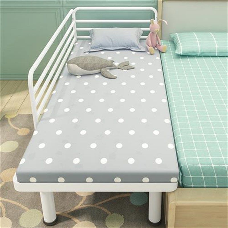 儿童床拼接床铁艺带护栏婴儿小床女孩公主床男孩单人床加宽床边床,住宅家具,儿童拼接床,淘宝优惠券,粉丝福利购,淘宝优惠卷