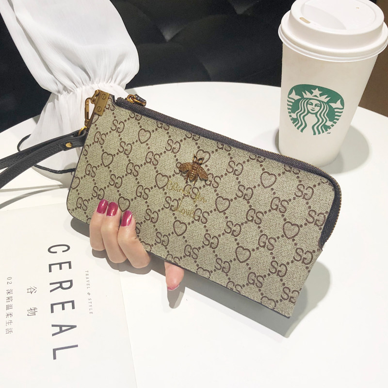 长款钱包女士2024新款时尚简约超薄多功能手拿皮夹卡包一体包爆款