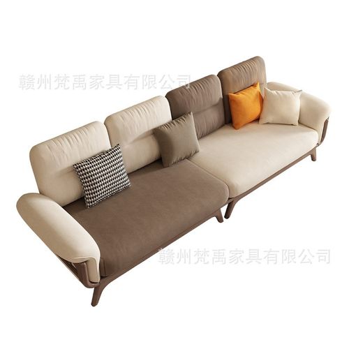 北欧胡桃木全实木沙发中古风云朵沙发冬夏两用小户型客厅家具