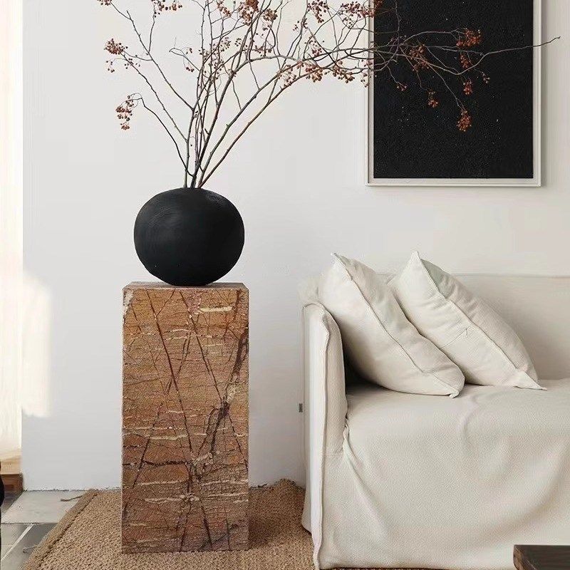 雨林啡大理石雕塑台底座基座展示台落地摆件电视柜旁边玄关沙发边,家居饰品,落地摆件,淘宝优惠券,粉丝福利购,淘宝优惠卷