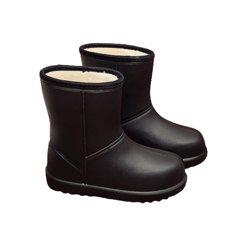 雨鞋女加绒防滑水鞋加厚保暖防水棉雨靴男冬天水靴套鞋厚底胶鞋