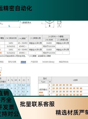 PAS01 细牙调整螺丝组件扳手槽型ANS6/8/10/20/25/30/35/40/45/70