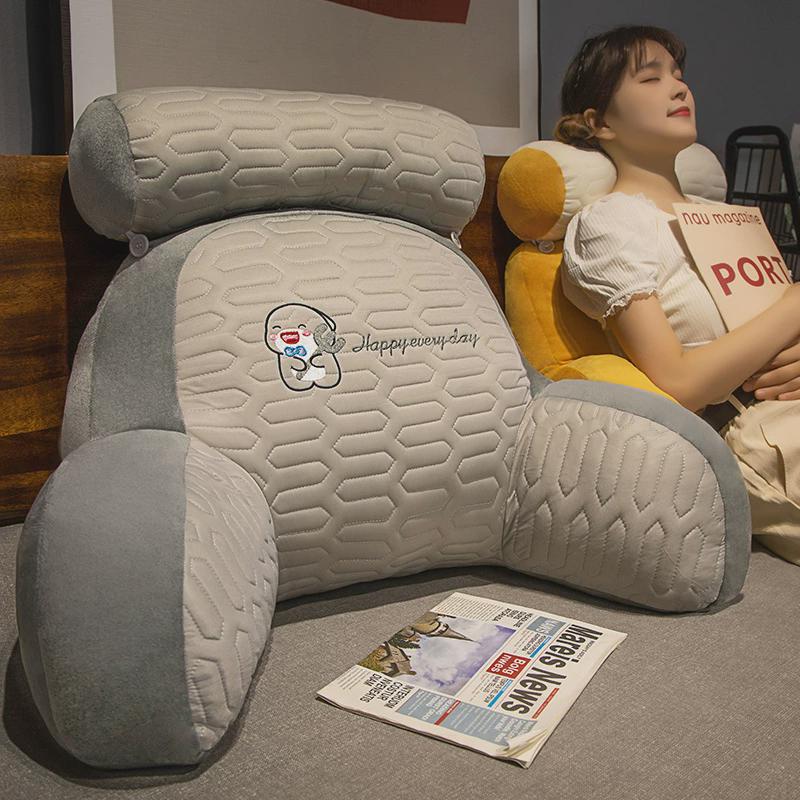 乳胶冰丝凉席床头靠垫软包护腰靠枕大靠背沙发抱枕床上飘窗枕头夏