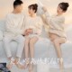 影楼摄影主题孕妇拍照服装 t情侣白针织夫妻文艺温馨居家风主题写