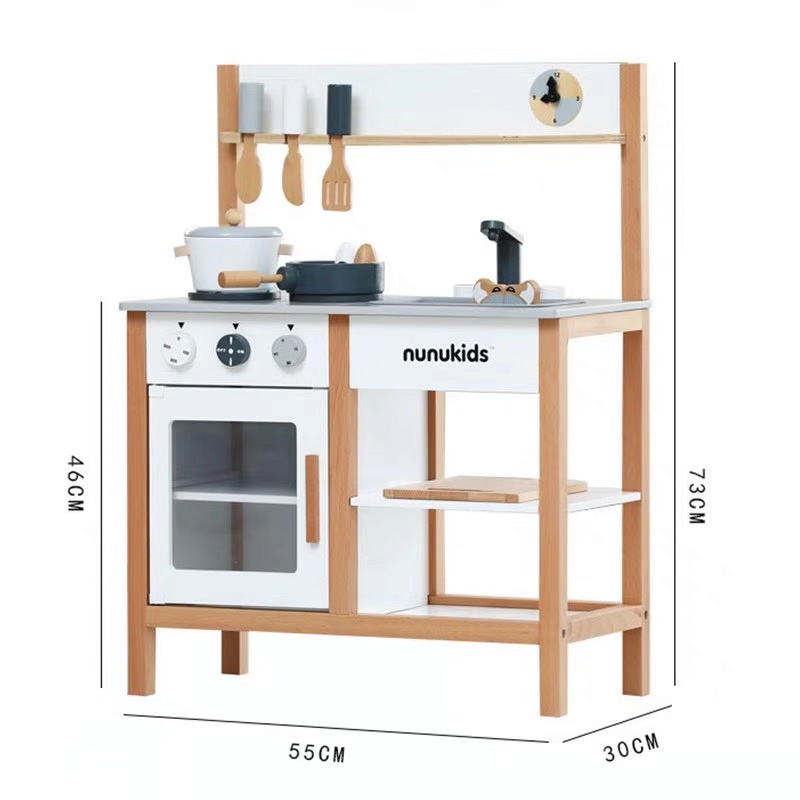 儿童过家a家厨房木质仿真厨具宝宝男女孩木制做饭煮饭3-6岁玩具