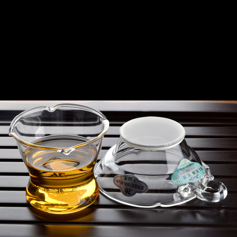 台湾76耐热玻璃茶漏茶滤茶叶过滤网茶具配件创意滤茶器公道杯茶