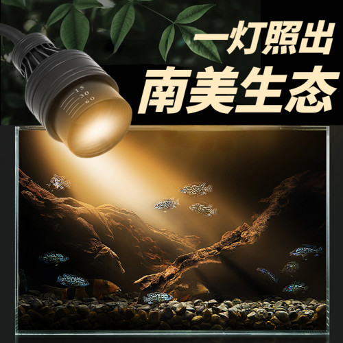 南美缸射灯 鱼缸造景照明专用灯变焦led防水超亮夹灯水草雷龙原生