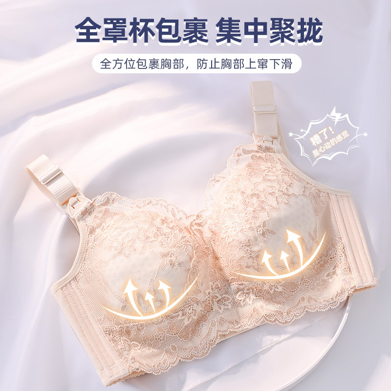大尺码哺乳内衣孕妇胸罩孕期防下垂聚拢产後哺乳夏季爆乳小薄款