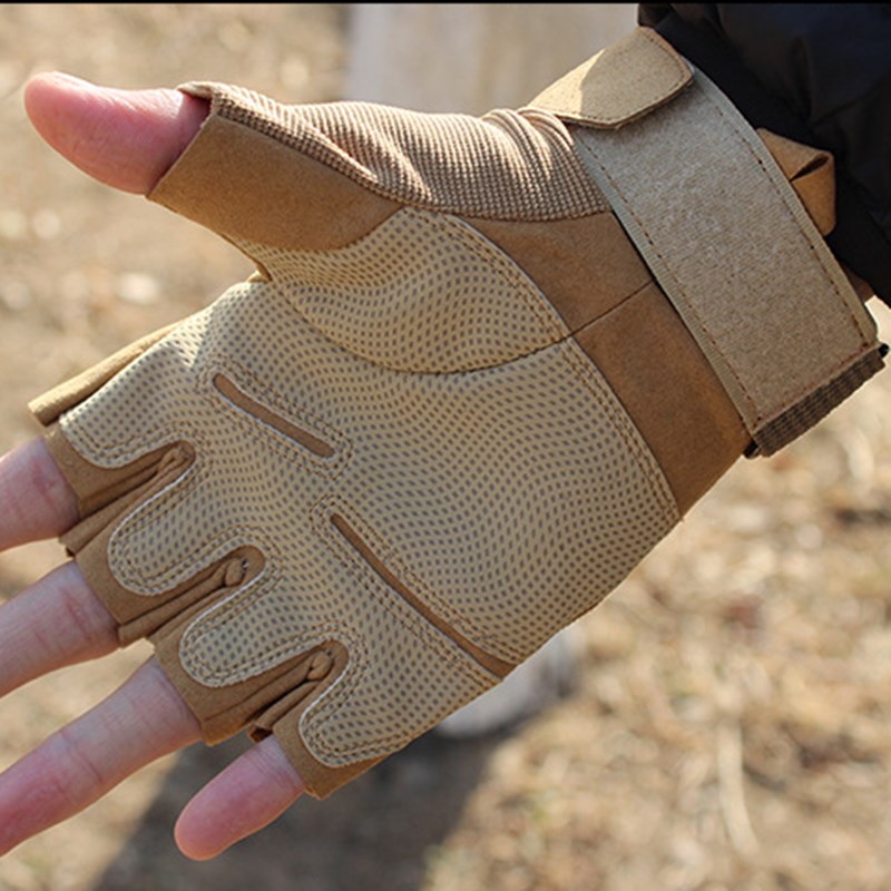 极速Newly Army Military Fingerless Tactical Gloves Fitness G