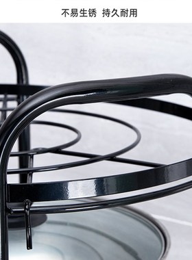 厨房置物架落地多层用品家用多功能下水槽橱柜放锅架转.角收纳架