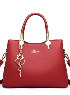 红色婚包新娘手提包女大容量2023新款单肩斜挎中年女士妈妈款包包