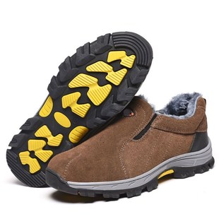 加绒加厚一脚蹬防砸防刺穿电焊工防烫防滑棉鞋 男士 防寒劳保鞋 冬季