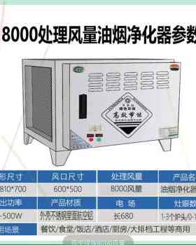 新品新款低空商用环保油烟净化器饭店厨房J烧烤无烟风6000量一体