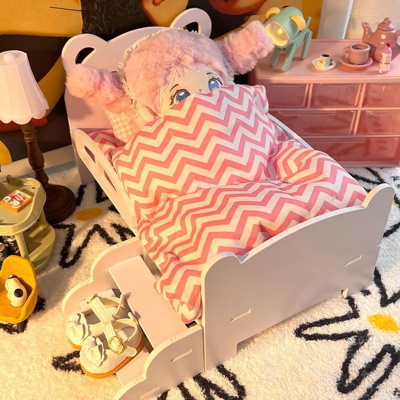 娃娃床屋子可爱衣棉花娃娃20cmz床玩偶用小家具用品收纳30厘米6分