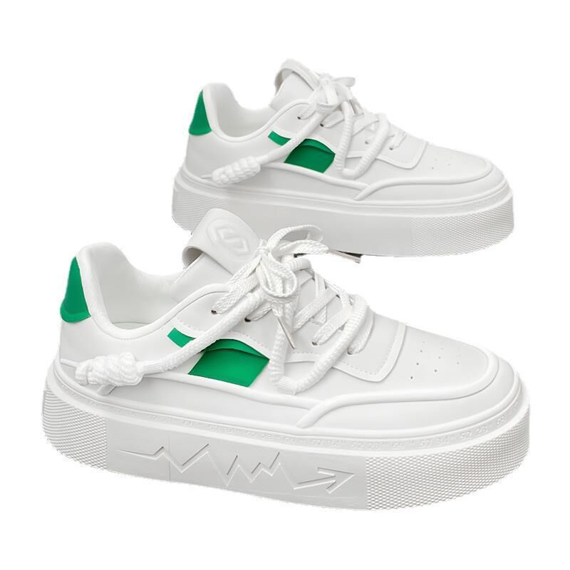 小白鞋男款夏季2024新款休闲运动男鞋青少年白色增高百搭透气板鞋