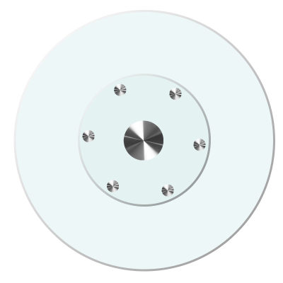 餐用转盘钢化玻璃家桌大圆桌面底座台G面转盘玻玻转盘钢化璃璃包
