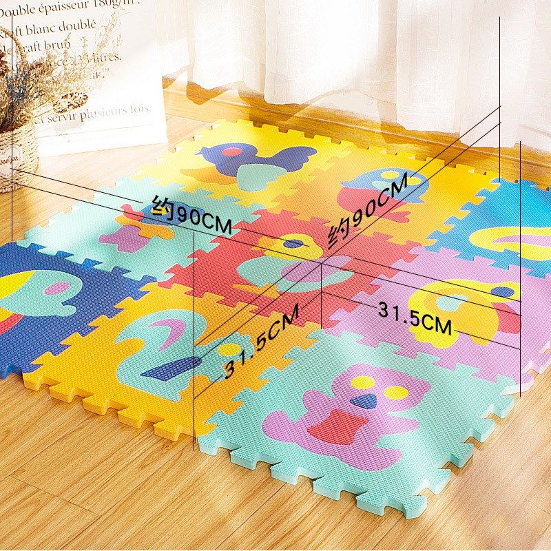 BG54无味数字母婴儿童泡沫拼图地垫家用宝宝爬行垫拼接加厚客厅爬