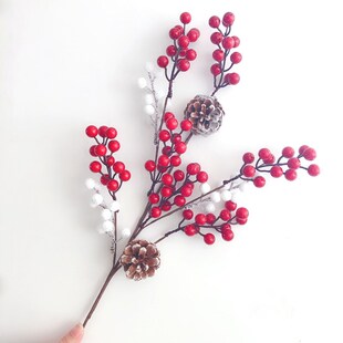 Christmas Berry Artificial Pine Cone For Christmas Decoratio