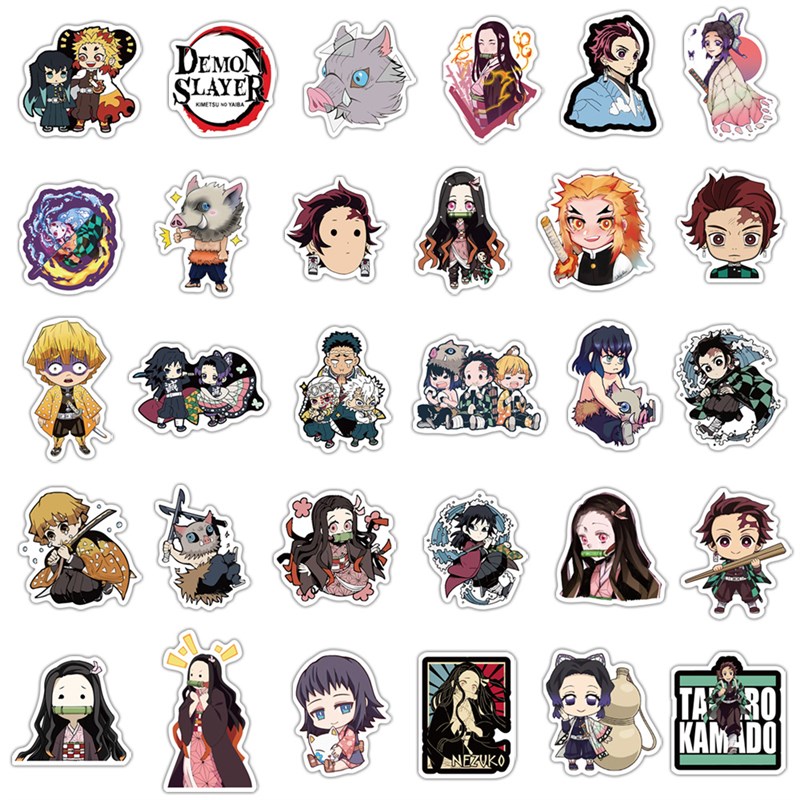 极速50/100Pcs/Set Anime Demon Slayer Graffiti Stickers for L