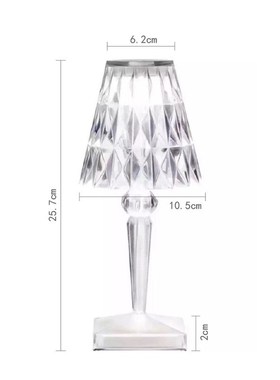 Acrylic Kartell table lamp rechargeable LED night light touc