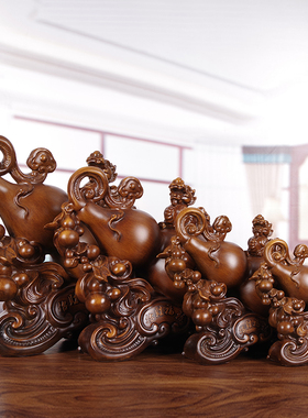 葫芦摆件 大号招财镇宅貔貅聚财福禄家居客厅玄关书架装饰品摆设