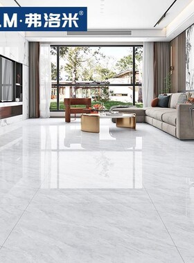 弗洛米 800x8m00止滑釉防滑通体大理石瓷砖地砖客厅灰色连纹地板