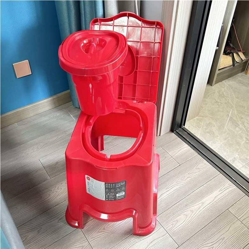 马桶坐便器d痰盂塑料老人孕妇加厚加高家用便携式简约移动坐便凳