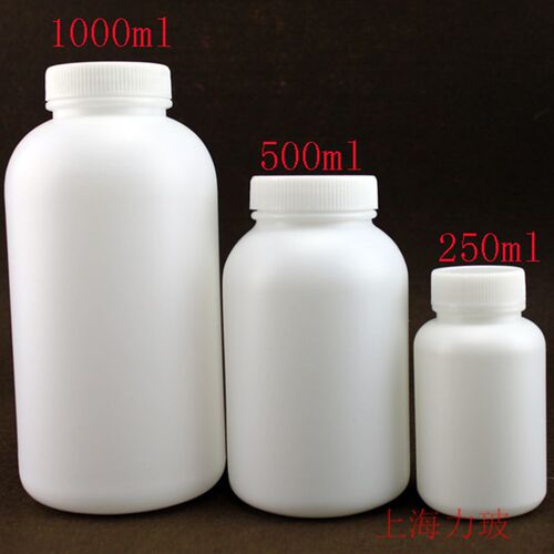 塑料大口园瓶250/300/500/1000ML试剂瓶 广口瓶 塑料瓶液体瓶加厚