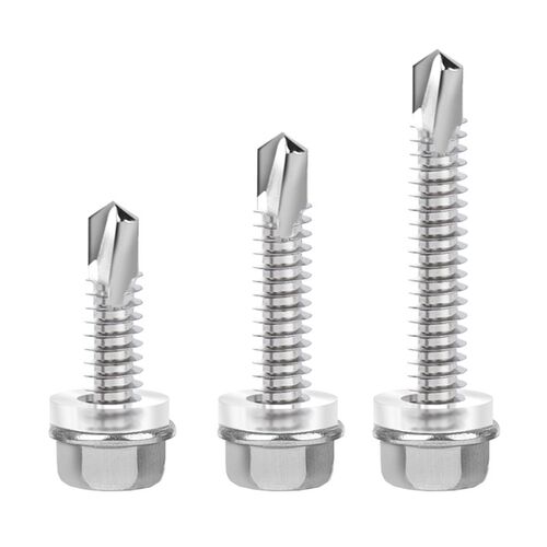 新品41铁皮燕尾彩钢瓦钻尾M5自攻自螺丝钢板外六角不锈钢0螺钉钻5