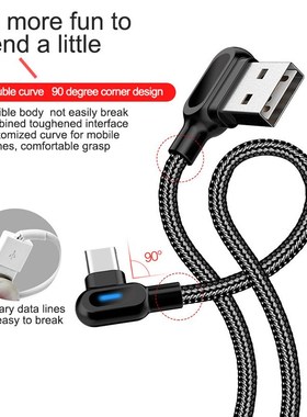 Micro-Usb-Cable Charge Andriod Samsung 90-Degree Data-Cord-C